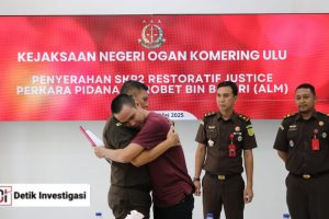 Robert Tersangka Pencurian Hirup Udara Bebas Usai Dapatkan Restorative Justice Dari Kejari OKU